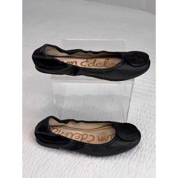 Sam Edelman Black Ballet Flats Logo Detail 6.5 - Picture 2 of 11